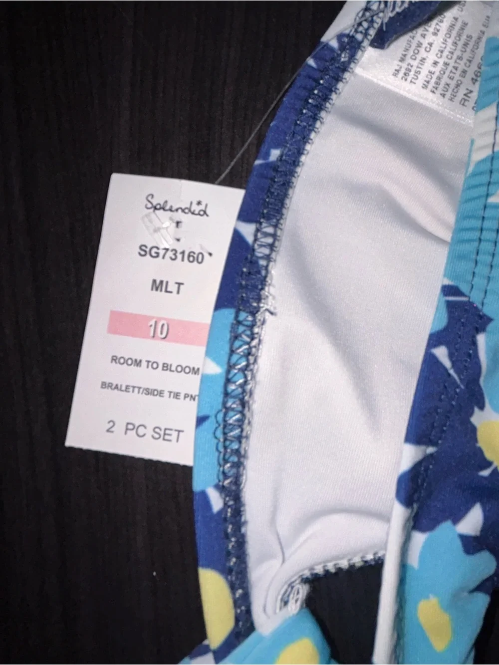 Splendid Room to Bloom bikini girls size 10 NWT - Picture 8 of 8